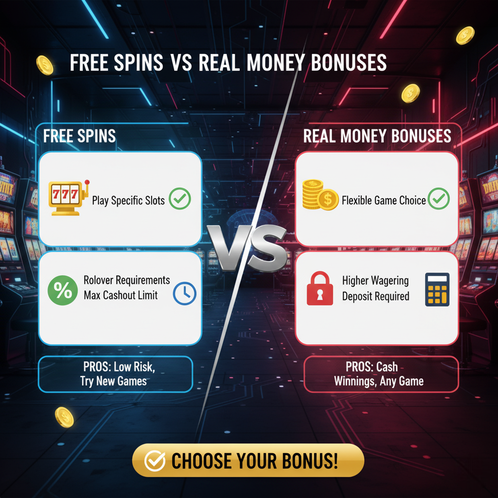 Free Spins vs Real Money Bonuses in USA Casinos: Which Brings More Value in 2025 Зобр 1